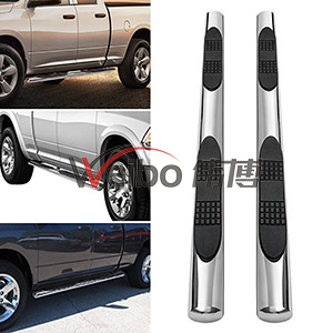 4' Stainless Steel Oval Side Bar for Dodge Ram 1500 Quad Cab 09-17