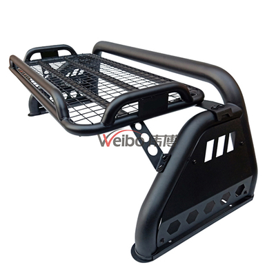 F2 Style Black Powder Coated Iron Steel High Base Rollbar Sport Bar for NP300 2015+