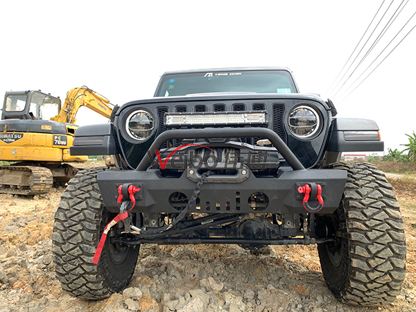 Black Steel Front Bumper for Jeep Wrangle JL 2018+