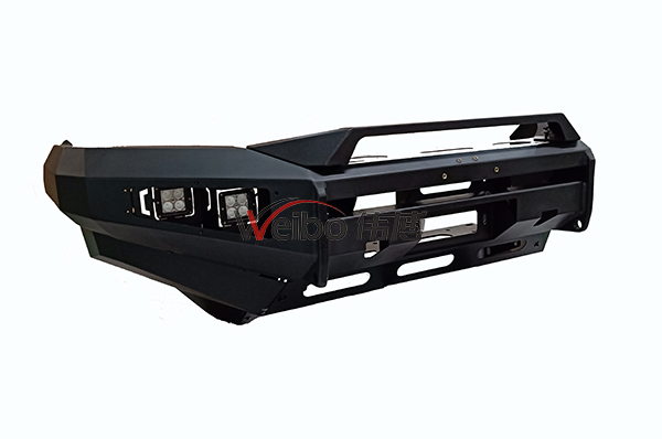 Light Texture Black Steel Front Bumper Bullbar for TOYOTA Hilux Revo 15+