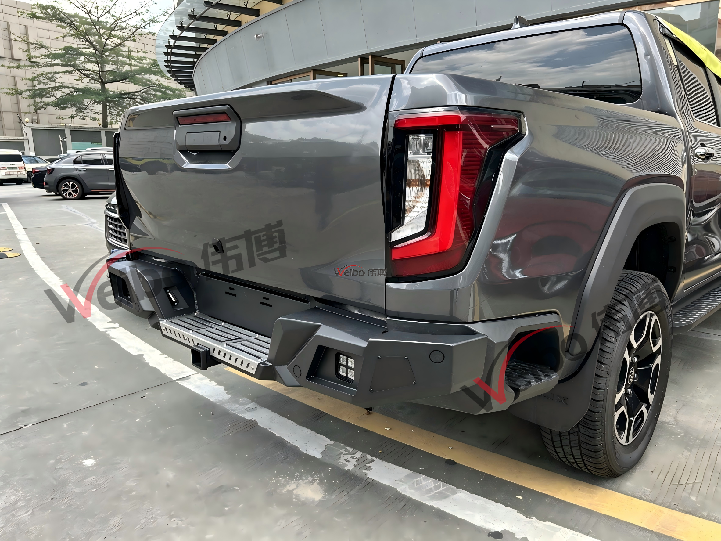 Heavy Duty Steel Rear Bumper for Hilux Travo 2026